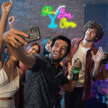 Carica l'immagine nel visualizzatore di Gallery, Bar Open Insegna al Neon Luci al Neon Cocktail LED aperto segno al neon Con pulsante e interruttore dimmerabili Adatto p