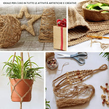 Carica l'immagine nel visualizzatore di Gallery, ANSIO Spago di Iuta biodegradabile da Giardino, 101 m, 3 Strati, Spessore 2 mm, Corda di Iuta per Decorazione, Giardino,
