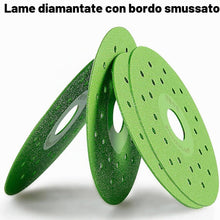 Carica l'immagine nel visualizzatore di Gallery, 4 pezzi di lame per seghe smussate diamantate disco per smerigliatura di lastre di roccia per smerigliatrici angolari di