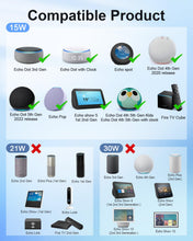 Carica l'immagine nel visualizzatore di Gallery, Alimentatore 15W per Alexa Echo Dot 12V 1.25A Cavo Alimentazion
