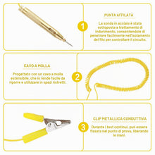 Carica l'immagine nel visualizzatore di Gallery, Penna Testa Tensione per Veicoli | Tester Tensione DC 6V 12V 24V | Tester Elettrico | Tester Fusibile Auto | Penna Teste