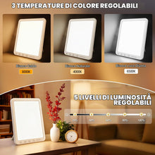 Carica l'immagine nel visualizzatore di Gallery, Caldarax Lampada per Terapia della Luce 15000 Lux, Lampada a Luce Diurna senza Sfarfallio/UV, 3 Temperature di Colore, 5