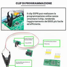 Carica l'immagine nel visualizzatore di Gallery, Programmatore USB CH341A SOP8 SOIC8 Test Clip 1.8V Scheda adattatore SOP8 150mil 200mil SOP16 300mil 24 25 chip programm