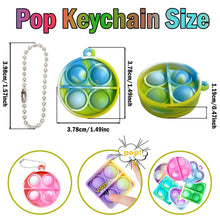 Carica l'immagine nel visualizzatore di Gallery, Yeefunjoy 30PCS Mini Pop Push It Fidget Toy Portachiavi giocattolo manuale