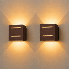 Carica l'immagine nel visualizzatore di Gallery, 2pcs 9W Applique da Parete LED Legno G9 Interno Quercia Scura Luce Fessura