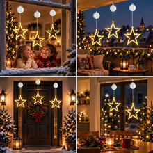 Carica l'immagine nel visualizzatore di Gallery, Stelle decorative natalizie a LED, 3 pezzi, bianco caldo