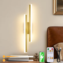 Carica l'immagine nel visualizzatore di Gallery, Dehobo LED Applique Ricaricabile da Parete Interno 50cm, 3000-6000K Oro