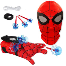 Carica l'immagine nel visualizzatore di Gallery, TKGEOUE Set di 2 Launcher Glove, Launcher Gloves e Maschera,Spider Launcher Glove,Guanti Launcher per Giochi, Spiderman Glove Launcher Set,Spider Web Launcher Toy