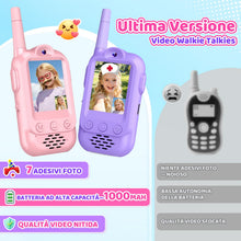 Carica l'immagine nel visualizzatore di Gallery, iKidiki Walkie Talkie Bambini Ricaricabili, Regalo Bambina 3 4 5 6 7 8 Anni Walkie-Talkie per Bambini con Video Giocatto