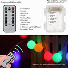 Carica l'immagine nel visualizzatore di Gallery, Luci delle Fate a Batteria, 7M 60 LED Luci di Globo con 8 Modalità di Illuminazione, Luci delle Fate Impermeabili a Batt