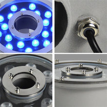 Carica l'immagine nel visualizzatore di Gallery, LGJEGD LED Anello fontana luce RGB colorato colore che cambia IP68 12-24v impermeabile 6W paesaggio luce con controllo