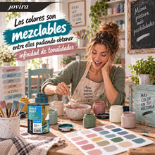 Carica l'immagine nel visualizzatore di Gallery, JOVIRA PINTURAS Chalk Paint - Vernice gessata all'acqua opaca + Pennello speciale per legno. Rinnovate i vostri mobili c