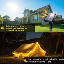 Carica l'immagine nel visualizzatore di Gallery, Catena Luminosa Esterno Solare, 10M 100 Led Luci Solari Esterno