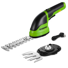 Carica l'immagine nel visualizzatore di Gallery, WORKPRO Forbici a Batteria 2 in 1, 3,6 V Cesoia Elettrica a Batteria al Litio 2 Ah, Il Tagliasiepi per Larghezza di Tagl
