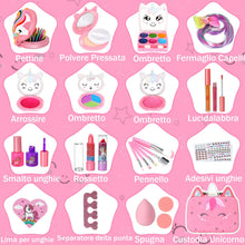 Carica l'immagine nel visualizzatore di Gallery, Heaning Trucchi Bambina Regalo Bambina Giocattoli - Trousse Valigetta Trucchi Bambina Giochi Bambina trucchi Halloween Natale Compleanno Giochi Bambini Regalo Bambina 3 4 5 6 7 8 9 10 11 12 Anni