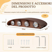 Carica l'immagine nel visualizzatore di Gallery, 2 Pezzi Applique da Parete LED per Interni, 8W Up Down Lampada da Parete