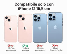 Carica l'immagine nel visualizzatore di Gallery, Cover Compatibile con iphone 13 Custodia Glitter, 2 Pezzi Pellicola Protettiva in Vetro Temperato &amp; 2 Pezzi Pellicola Fo