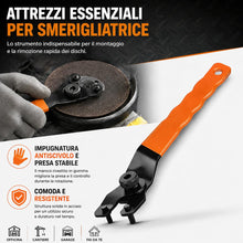 Carica l'immagine nel visualizzatore di Gallery, Topolenashop Chiave Regolabile per Flangia Disco Flex con Apertura Max 52 mm – Chiave in Acciaio con Impugnatura Antisci