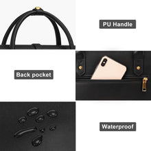 Carica l'immagine nel visualizzatore di Gallery, MOSISO Borsa Porta PC Donna,15-15,6 Pollici Laptop in Pelle PU Borsa a Tracolla Convertibile,16 Pollici Borse Messenger Casual Lavoro Viaggio Computer Custodia con Nodo a Fiocco,Nero