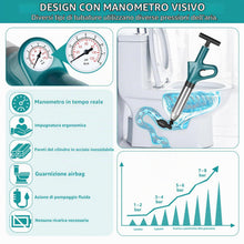 Carica l'immagine nel visualizzatore di Gallery, Stura WC, Pompa stura scarichi a Pressione, Sturalavandini a Pressione, stura lavandini e scarichi Professionale, Stura 