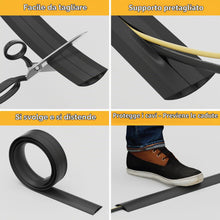 Carica l'immagine nel visualizzatore di Gallery, D-Line Copricavo da Pavimento 1,8m, Protegge Cavi Volanti, Previene Inciampi e Cadute, Base Antiscivolo con Scanalature 
