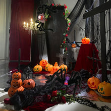 Carica l'immagine nel visualizzatore di Gallery, Ragno Di Halloween, Addobbi Halloween Giardino 70cm Ragno Gigante, Ragno Finto per Esterne Decorazioni da Cortile Spaven