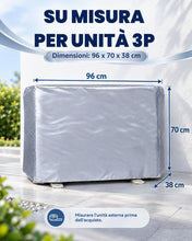 Carica l'immagine nel visualizzatore di Gallery, Copri Condizionatore Esterno, Silver Grey, 96x70x38 cm, Impermeabile e Antipolvere per Protezione Climatizzatore