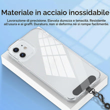 Carica l'immagine nel visualizzatore di Gallery, Set di 4 Toppa per Cordino Telefono,Ovale 360° Ruotabile Cordino per Telefono Patch in Acciaio Inox Toppe di Ricambio Mu