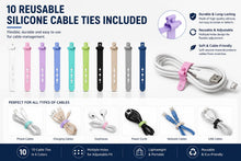 Carica l'immagine nel visualizzatore di Gallery, Cable Box – Pratico organizer per cavi per proteggere e organizzare i cavi di ricarica e avvolgerli in modo