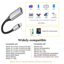 Carica l'immagine nel visualizzatore di Gallery, Adattatore Lightning a USB per iPhone [Apple MFi Certificato], OTG per iPad Supporta Disco, Lettore di Schede, Mouse, Ta
