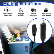 Carica l'immagine nel visualizzatore di Gallery, Cavo di Alimentazione 12V 10A DC per Mini Mobicool CoolBox Frigorifero, 2 Pin Accendisigari Ricarica Frigorifero 1.8M per Auto Portatile Frigo Congelatore