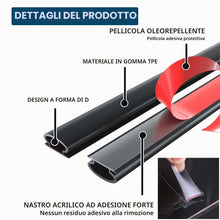 Carica l'immagine nel visualizzatore di Gallery, Gucass 8M Paraspifferi Finestre, Gomma Adesiva Guarnizione Porta Blindata, D-Tipo Guarnizione Finestra &amp; Guarnizioni Fin