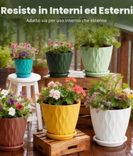 Carica l'immagine nel visualizzatore di Gallery, KAHEIGN 7 Pezzi Vasi per Piante in Plastica, 17,6/16,5/15/13,9/12,7/11,4/10CM Motivo Ondulato Vaso per Fiori Più Spesso 