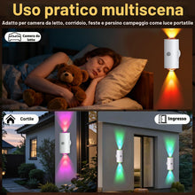 Carica l'immagine nel visualizzatore di Gallery, 2 pezzi Lampada da parete intelligent, Applique da Parete LED Ricaricabili, Sensore di Movimento per Luci e Batteria Dim