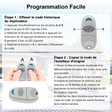 Carica l'immagine nel visualizzatore di Gallery, 3 Pezzi Telecomando Cancello, 433,92 MHz Telecomando Porta del Garage,Telecomando Compatibile con 433MHz Telecommande C@