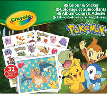 Carica l&#39;immagine nel visualizzatore di Gallery, CRAYOLA - Album da colorare con sticker Pokemon, 32 Pagine Divertenti e 4 Fogli di Adesivi Inclusi, 04-2740G