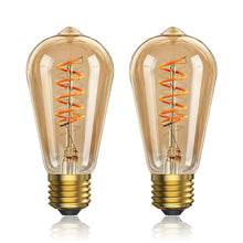 Carica l'immagine nel visualizzatore di Gallery, Lampadine E27 Vintage LED, Dimmerabile Lampada 4W, bagliore caldo 2200K
