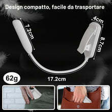 Carica l'immagine nel visualizzatore di Gallery, Lampada da lettura a LED Ricaricabile USB Braccio Flessibile Bianco