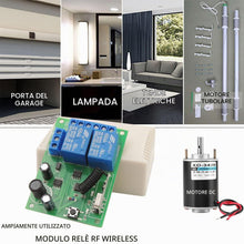 Carica l'immagine nel visualizzatore di Gallery, DieseRC Interruttore di controllo remoto sicuro, wireless, da 12 V, 24 V, 30 V CC, 433 MHz RF e 10 A, con ricevitore rel