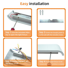Carica l'immagine nel visualizzatore di Gallery, KICAAO 2pz Lampada Interno LED moderne Applique da Parete Illuminazione Bianco Caldo 3000K Luce Alluminio 28.5 12W per Casa Soggiorno Camera da Letto Scale