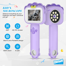 Carica l'immagine nel visualizzatore di Gallery, Microscopi Per bambini, Mini Microscopio Tascabile Ortatile Per Bambini