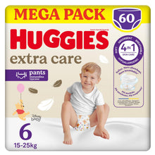 Carica l'immagine nel visualizzatore di Gallery, Huggies Extra Care, 60 Pannolini Mutandine, Taglia 6 (15-25 Kg)
