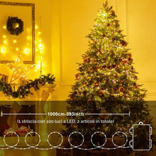 Carica l'immagine nel visualizzatore di Gallery, HOTUT Stringa Luci LED, 2*10M 100 LED Luci LED a Batteria, Luci Stringa Decorative Impermeabili, LED Luci Natale Interno