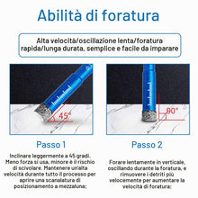 Carica l'immagine nel visualizzatore di Gallery, 7 Pezzi Gres Porcellanato Punte Trapano 5/6/8/10/12/14mm,Set di Punte per Granito con 6 mm Carbide Punte,per Vetro, Cera
