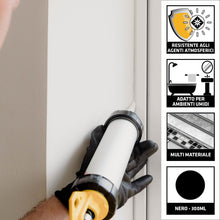 Carica l'immagine nel visualizzatore di Gallery, SIKA - Silicone neutro - SikaSeal-174 Construction - Nero - 300ml
