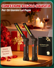 Carica l'immagine nel visualizzatore di Gallery, Coquimbo Regalo Uomo Torcia LED Lampada da Lavoro USB Ricaricabile COB Lampade di Ispezione Pieghevole con Base Magnetic