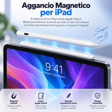 Carica l'immagine nel visualizzatore di Gallery, Penna Touch Screen 2 in 1 per iPad Tablet e Smartphone, Stylus con Palm Rejection e Sensibilità all’Inclinazione, Punta 