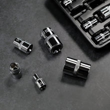 Carica l'immagine nel visualizzatore di Gallery, Amazon Basics set di 14 prese Torx esterne, E4-E24, unità da 1/4", 3/8", 1/2", con custodia