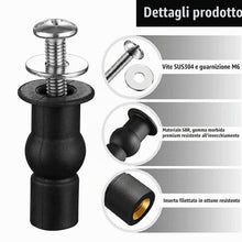 Carica l'immagine nel visualizzatore di Gallery, 2 Pezzi Viti per Sedile del Water, Cerniera per copriwater Fissaggio Coperchio WC in Acciaio Inox Parti di Riparazione A