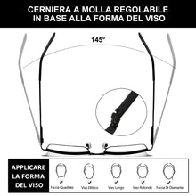 Carica l'immagine nel visualizzatore di Gallery, 2 Paia Occhiali da Lettura Uomo con Lenti Anti-Luce Blu, Montatura Metallica Ultraleggera, Cerniere a Molla